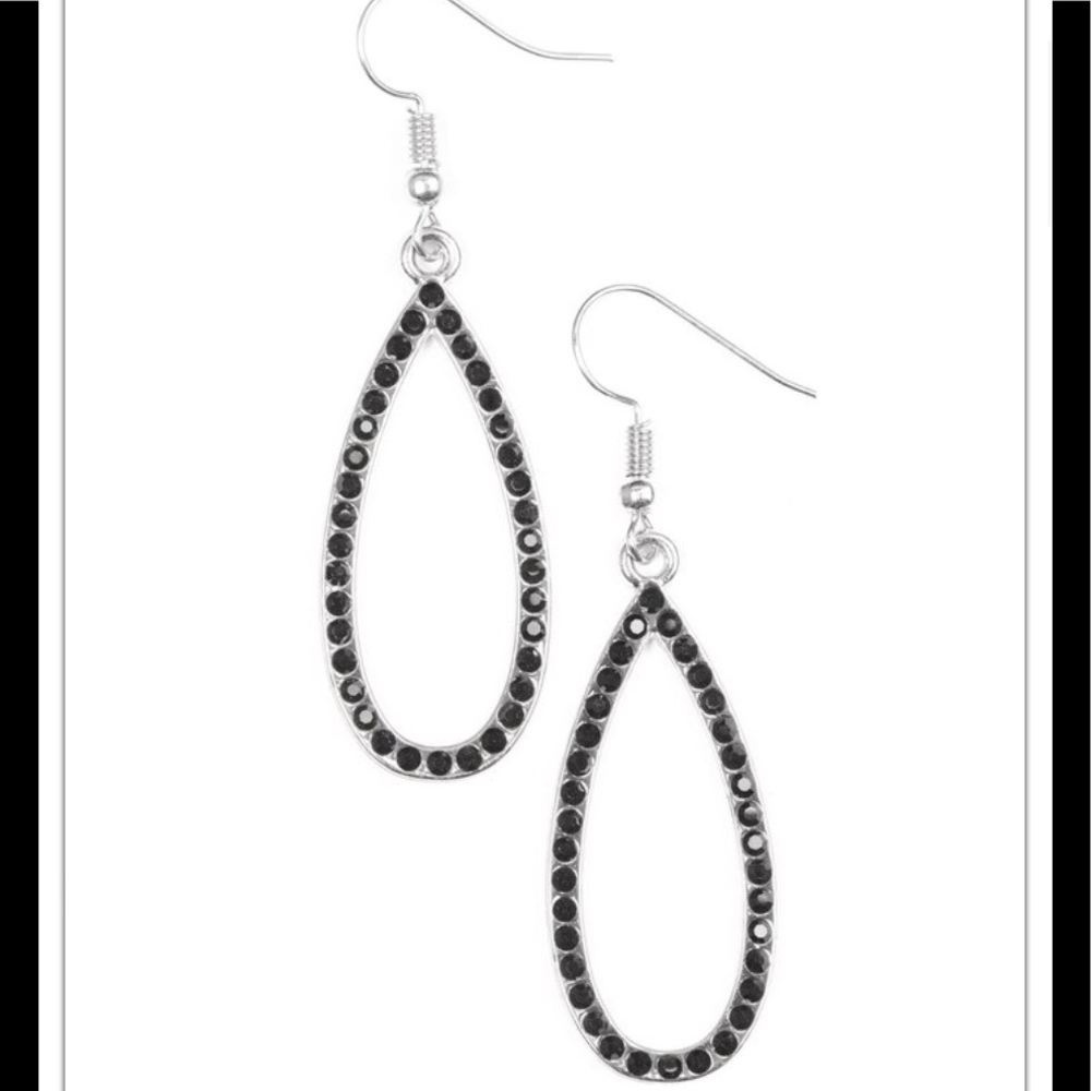 Paparazzi Twilight Shimmer Black Earrings